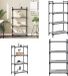 vidaXL Boekenkast 4-laags 60x30x120 cm bewerkt hout grijs sonoma eiken