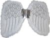 Funny Fashion Engelen vleugels van 36 cm - witte engelen vleugels voor volwassenen - carnaval verkleed artikel