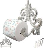 Merkloos Comfify Fleur De Lis Gietijzeren Toiletpapierrolhouder