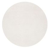 Mia's Teppiche Olivia tapijt woonkamer crème 200x200 cm rond modern zacht effen pluizig laagpolig (19 mm) antislip wasbaar tot 30 graden, 100% polyester, 15 cm