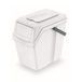 Prosperplast Sortibox 25 l gerecyclede emmer van kunststof met deksel in wit, 40,2 x 24 x 37,7 cm
