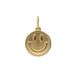 Lucardi - Dames Stalen goldplated bedel smiley - Hanger - Staal - Goudkleurig