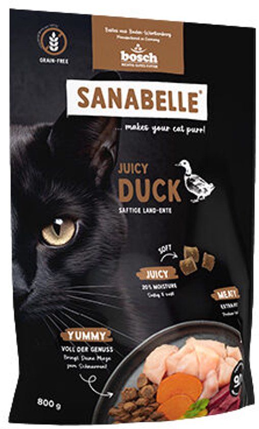 Sanabelle Juicy Kattensnack - Eend - 250 g