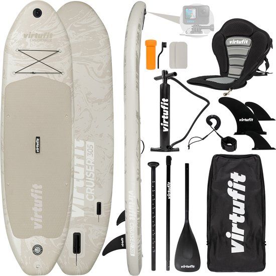 VirtuFit Supboard Cruiser 305 - Sand Beige - Opblaasbaar SUP Board - All-round - 305cm - 180kg