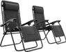LifeGoods Ligstoelen Comfort - Opvouwbaar - Verstelbaar - Zwart