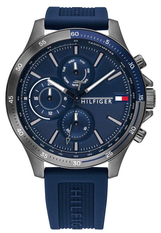 Tommy Hilfiger TH1791721 Horloge - Siliconen - Blauw - Ø 46 mm