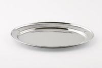 Weis Ovaal dienblad, roestvrij staal, zilver, 45 x 30 x 2 cm