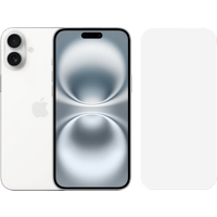 Apple iPhone 16 Plus 128GB Wit + BlueBuilt Screenprotector Glas