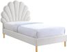 Vente-unique Bedframe fluweel wit 90 x 190 cm