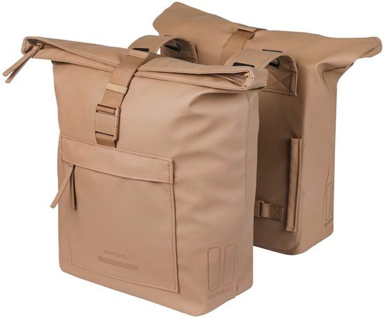 Basil Brooklyn Dubbele fietstas - 41 Liter - Waterdicht - Zand