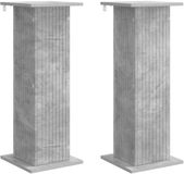 vidaXL Pieds de plantes 2 pièces Gris béton 30,5 x 30 x 80,5 cm Bois traité
