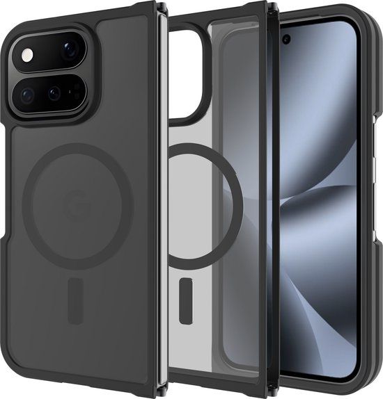 Just in Case Military Grade Kunststof Back Cover Zwart Magnetisch Google Pixel 11 Pro Fold