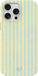 AVY Hoesje geschikt voor Apple iPhone 15 Pro Max | Lemon Sky | Strepen | Blauw & Geel | Hard Shell Back Cover | Compatibel met MagSafe & Qi2
