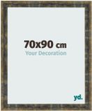 Your Decoration Cadre photo 70x90 cm MDF Bleu Or Mélangé Pisa
