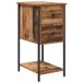 vidaXL Nachtkastje Oud hout 32 x 42 x 70 cm Bewerkt hout