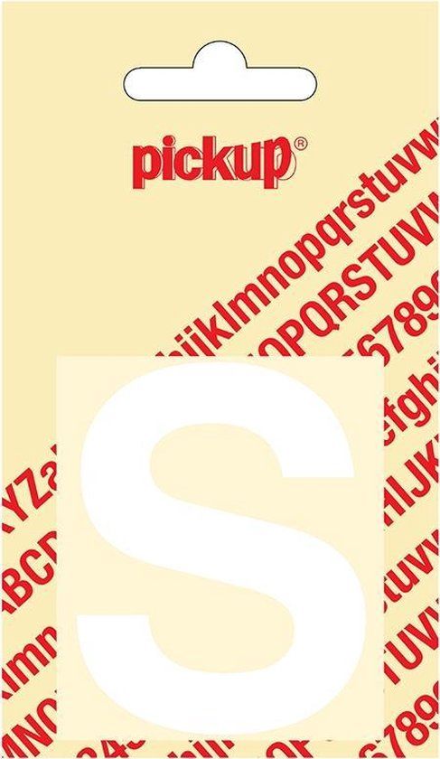 Pickup Plakletter Helvetica 60 mm - Wit S