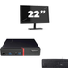 Lenovo ThinkCentre M700 USFF - Intel Core i5-6ème Génération - 8Go RAM - 256Go SSD - Windows 11 + 1x Écran 22 pouces