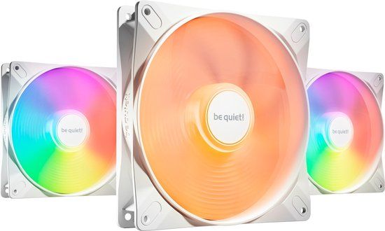 be quiet! LIGHT WINGS LX White - 3-pack - 140mm PWM Case Fan