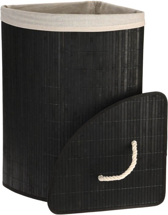 Ceruzo Wasmand Hoek Model - Bamboe - zwart