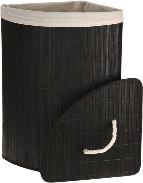 Merkloos Bathroom Solutions Wasmand Hoek Model - Bamboe Zwart - 60 l