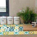 Ambiance Sticker Muurstickers - Zelfklevende tegelmuurstickers voor keuken en badkamer - 24 NUNEZ meubeltegelstickers - 24 stickers 10x10cm