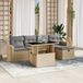 Maison Exclusive - Ensemble de meubles de jardin 6 pièces avec canapé et coussins, beige, en polyrotin
