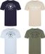 Tom Tailor T-shirt 4 Pack coupe droite Multicolore L Col rond Adultes t-shirt hommes avec imprimé