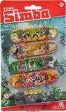 Simba Vinger Skateboard - 4 stuks set - 8 cm - Vanaf 5 jaar - Speelfiguren