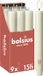 Bolsius - 9 Dinerkaarsen Rustiek Extra Breed - Ivoor - 23 cm - Diameter 3 cm - 15 Branduren