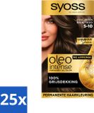 SYOSS Oleo Intense 5-10 Brun Froid Coloration Permanente - Pack Avantage - 25 pièces
