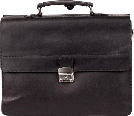 Burkely Vintage Dean Briefcase - Black Leather