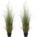 VEVOR Kunstgras Plant, 2-Pack 1194 mm Rietgras In Pot, PVC Kunstgroen, Grasstruik, Struikplant voor Binnen & Buiten, Huis, Tuin, Kantoor, Kamerdecoratie, Housewarming Party, Groen