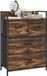 HOMCOM stoffen dressoir, vliesstof, 60x29x85cm, rustiek bruin