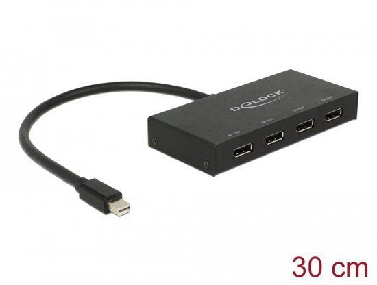 Delock DisplayPort 1.2 Splitter 1 x mini DisplayPort in > 4 x DisplayPort out 4K