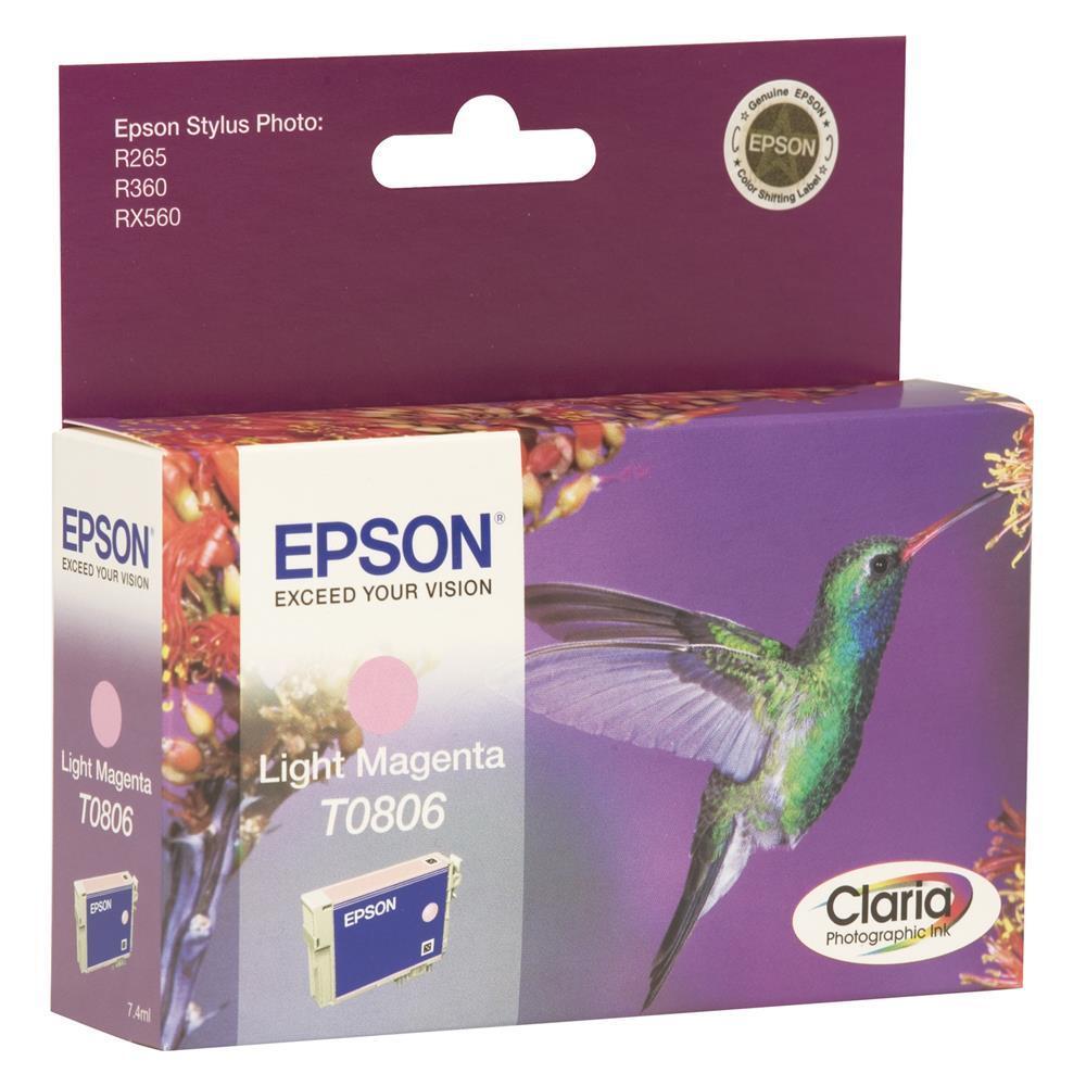 Epson Hummingbird T0806 Light Magenta Ink Cartridge single pack / Lichtmagenta