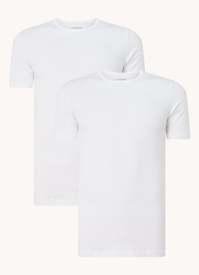 Schiesser T-shirt - 2-pack - biologisch katoen