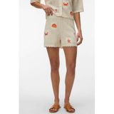 VERO MODA Ecru Regular Waist Casual Shorts
