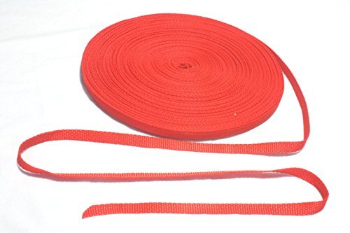 other 3/8" (10 mm) rode nylon band polypropyleen stof linten benodigdheden riem lood huisdieren veel (7 yards)