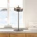 Q-Smart-Home Paul Neuhaus LED tafellamp Q-Rotate donkerbruin 40 cm