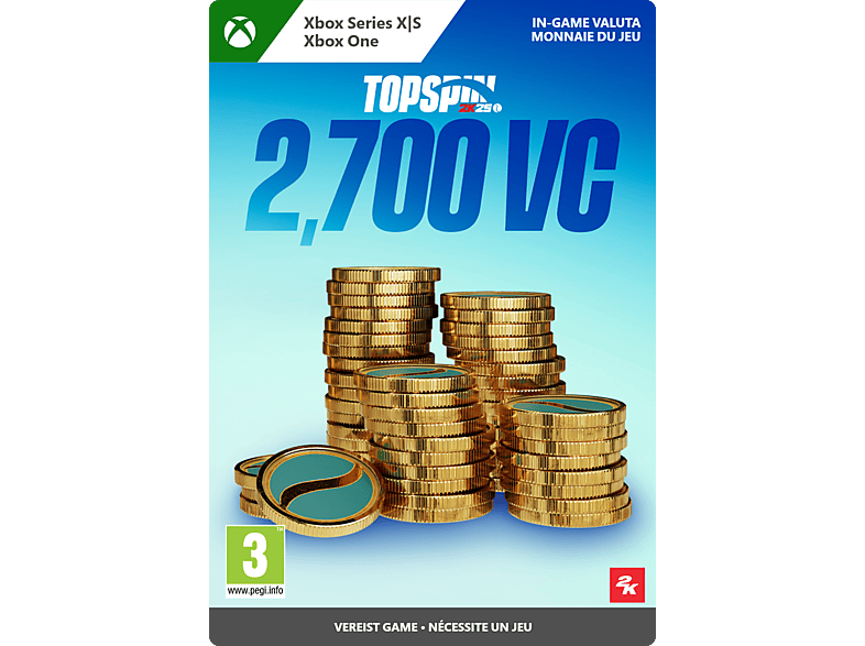 Microsoft Topspin 2K25 - 2700 VC Pack - Xbox Series X