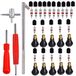 Outil pour valve de pneu - TR 412 Valves en caoutchouc - Insert de valve - Tige de valve - Outil de retrait - Convient pour vélo/moto/voiture - Outil de valve