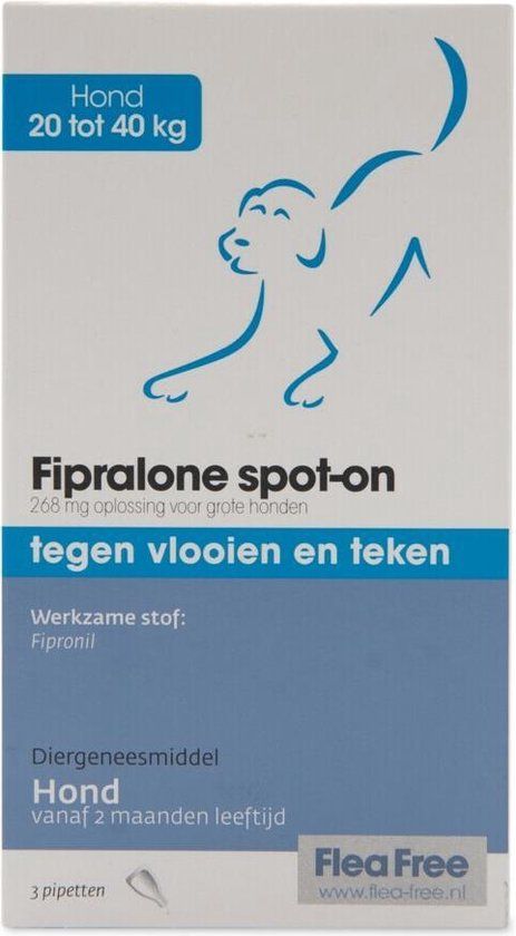 Exil Flea Free Fipralone spot-on hond 20 tot 40 kg - 3 pipet