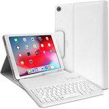 KARYLAX Beschermhoes voor Apple iPad Air (3e generatie) 2019, met bluetooth-toetsenbord, wit