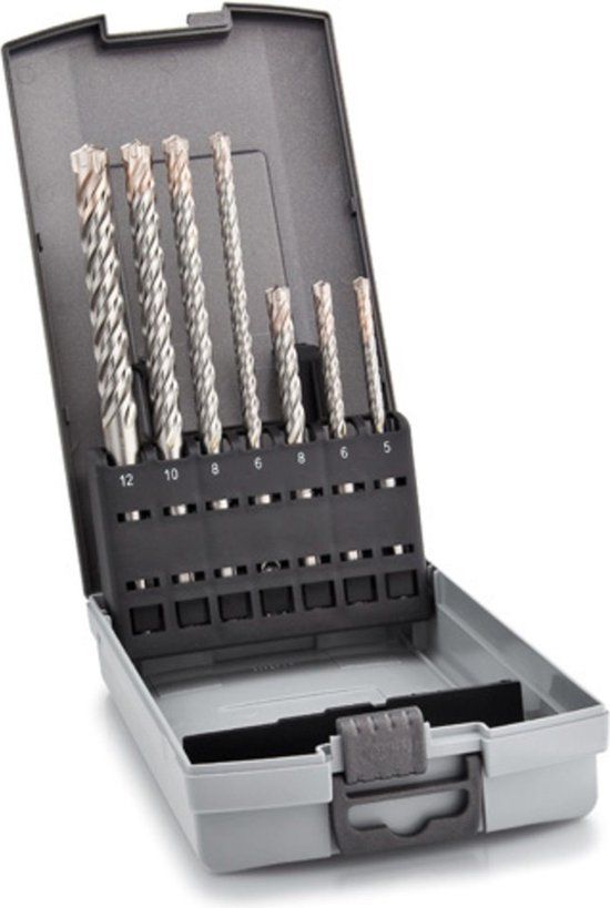Hikoki 783391 7-delige SDS-Plus Hamerborenset in cassette - 4 snijkanten