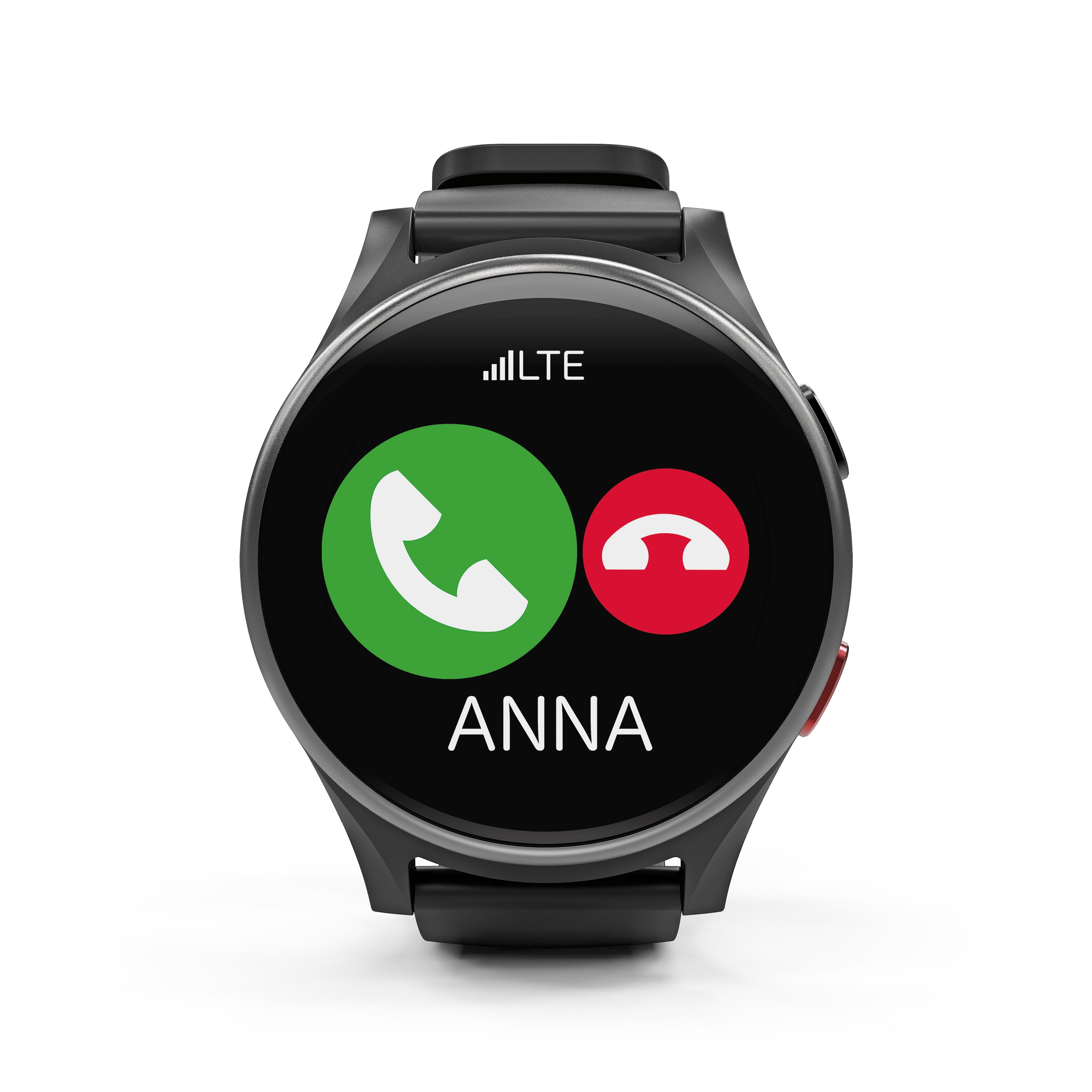 Emporia emporiaWATCH-LTE Smartwatch - 1.1" IPS Display - 4G - GPS - Black/Silver
