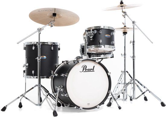 Pearl DMP984/C227 Decade Maple Satin Slate Black 4-delig drumstel