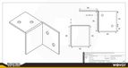 Wovar fixation murale pour pergola noir pour poutres 9 x 9 cm droite | Par pièce