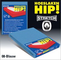 Hip! | 100% katoenen Jersey hoeslaken tot 30cm | Perfecte pasvorm | Stretch | Blauw 140x200cm 2persoons