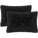Vidaxl Coussin décoratif 2 pièces Heerlen noir 50 x 80 cm polaire PV