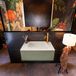 Mondiaz ERIN 80cm badmeubelset Army met 1 lade en Linen Wastafel RIDGE